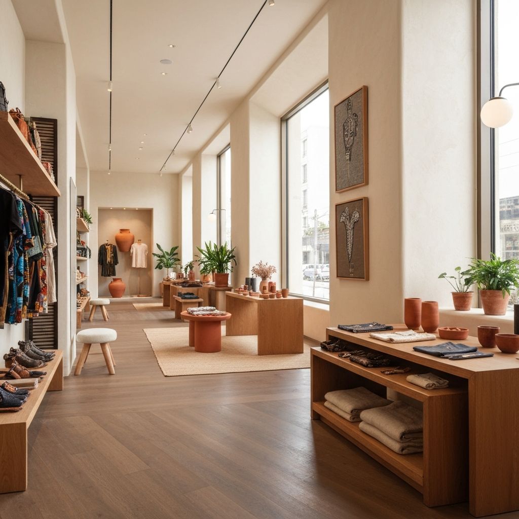 The warm, inviting interior of TALES House retail space